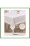 Linen Tablecloth 160x220 cm Lace Dining Tablecloth, Liana Model, Cream, HB006