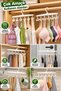 White, 1-Piece, 6-Hook Plastic Cabinet Organizer—Space-Saving, Multi-Purpose Hanger - 2