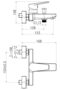 4002 Logic Wall Mounted Bath Mixer with 3-Function Hand Shower Set - 3