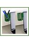 3D-Printed Monitor Pen Holder - Hexagonal Laptop Edge Pen Holder with Honeycomb Pattern - Green HB006
