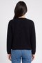 Women Long Sleeve Metallic Cardigan, Black - 4
