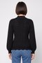 Women High Neck Knitted Sweater, Black - 4
