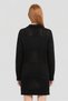 Women Crochet Sweater Dress, Black - 4