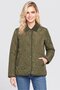 Women Quilted Bomber Jacket, Olive