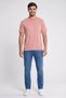 Men Crew Neck Regular Fit Short Sleeve Plain T-Shirt, Wash Pink - 2