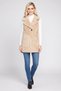 Women Textured Sherpa Jacket, Beige - 2