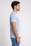 Men Crew Neck Short Sleeve Plain T-Shirt, Light Blue - 3