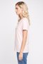 Women Crew Neck Short Sleeve Graphic Print T-shirt, Pink - 3