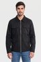Men Plain Long Sleeve Jacket, Black