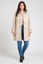 Women Solid Trench Coat, Khaki - 2