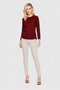 Women Boat Neck Knitted Sweater, Maroon - 2