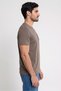 Men Crew Neck Short Sleeve Graphic Print T-Shirt, Taupe - 3