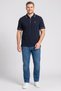 Men Regular Fit Embroidered Logo Short Sleeve Polo Shirt, Navy - 2