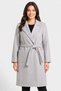 Women Textured Belted Trench Coat, Pale Grey