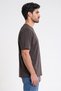 Men Crew Neck Short Sleeve Graphic Print T-Shirt, Dark Grey - 3