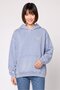 Women Washed Long Sleeve Hoodie, Blue