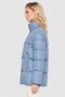 Women Quilted Puffer Jacket, Dusty Blue - 3