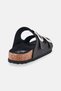 Women Slip On Cork Sandals, Black - 3