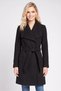Women Textured Trench Coat, Black