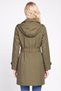 Women Plain Trench Coat, Olive - 4