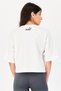 Women Sportswear Fit Short Sleeves Outdoor T-Shirt, Off White - 3