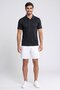 Men Sportswear Fit Long Sleeve Training Polo Shirt, Black - 2