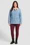 Women Washed Denim Jacket, Blue - 2
