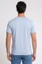 Men Crew Neck Short Sleeve Plain T-Shirt, Light Blue - 4