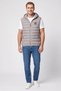 Men Quilted Puffer Vest Jacket, Light Grey - 2