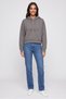 Women Solid Long Sleeve Hoodie, Grey - 2