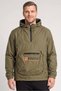 Men Brand Logo Windbreaker Jacket, Olive
