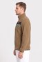 Men Sportswear Fit Long Sleeve Outdoor Jacket, Dark Khaki - 3