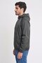 Men Embroidered Logo Windbreaker Jacket, Dark Grey - 3