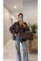 Foltera Coffee Oversized Shirt