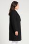 Women Solid Trench Coat, Black - 3