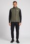 Men Sportswear Fit Sleeveless Outdoor Jacket, Olive - 2