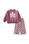 Patterned Sweatshirt Set for Girls, Ages 2–8, Antique Pink