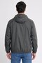Men Embroidered Logo Windbreaker Jacket, Dark Grey - 4