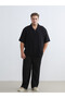 Quality Pieces from Çelebi Store Large Size Cuban Roba Collar Short Sleeve Muslin Men's Shirt - 7