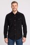 Men Corduroy Long Sleeve Shirt Jacket, Black