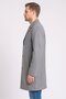 Men Plain Wool Trench Coat, Grey - 3