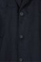Men Plain Wool Trench Coat, Dark Navy - 5