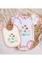 BK Kids Holiday Candy-Printed Pink Baby Bodysuit and Bib Gift Set-1 en123496 - 2