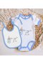 BK Kids "Milk Is the Foundation of Everything" Blue Baby Bodysuit and Bib Gift Set-1 12- 30379441 - 2
