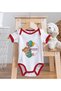 BK Kids "Tiizes" Girl-Themed Red Baby Bodysuit and Bib Gift Set-1 - 4