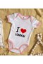 BK Kids "I Love London" Design Pink Baby Bodysuit - Style 1, 9–12 Months - 2