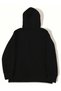 Cardigan - Black Printed Winter Oversized Hooded Zippered Pocketed Cardigan Unisex Clothing - 2