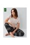 Women's Short-Sleeved Pajama Set Made of Soft-Textured Modal-Cotton Blend - 4