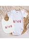 BK Kids Love Designer White Baby Bodysuit and Bib Gift Set—2-Piece Set en125874 - 2