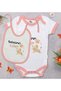 BK Kids "Daddy's Little Lion" Design Pink Baby Bodysuit and Bib Gift Set-1